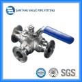 Alta qualidade DIN SMS Tipo Clamped Sanitary Ball Valve